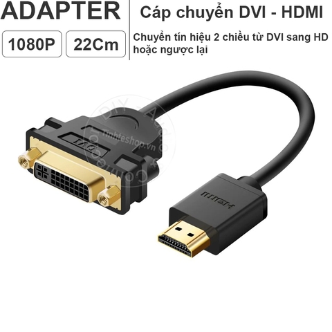 HD sang DVI Ugreen 20136 full HD1080P - DVI female to HDMI male adapter