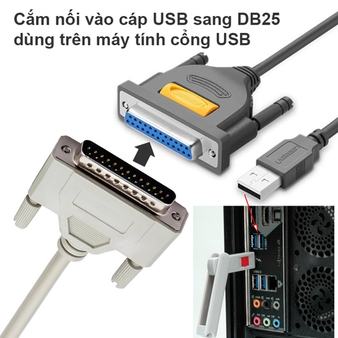 LPT Parallel Printer 25 Pin DB-25 Male to CN36 36 Pin Female Cable IEEE1284