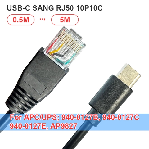 USB C sang cổng mạng RJ50 10P10C cho bộ lưu điện tương thích với APC UPS PowerChute và TrueNAS