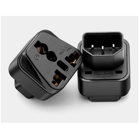 Ổ cắm chuyển nguồn IEC C14 sang chuẩn cắm đa năng - PDU UPS C14 to universal female socket power adapter AC plug