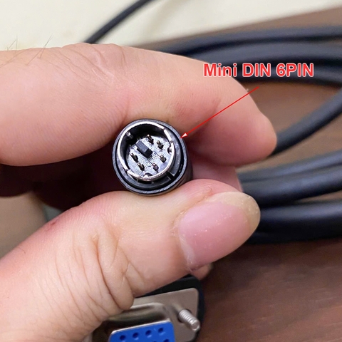 Dây RS232 DB9 sang mini DIN 6pin cho PLC LS XBM DR16S Electric XGB Series - PMC-310S RS232 Programming Cable For LS XGB - XBC - XBM PLC