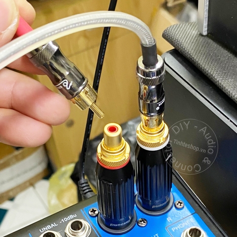 Rắc canon cái ra hoa sen lõi đồng mạ bạc 1 cặp DIY - 2pcs XLR female to lotus female silver plated copper core cable