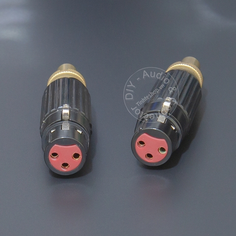 Rắc canon cái ra hoa sen lõi đồng mạ bạc 1 cặp DIY - 2pcs XLR female to lotus female silver plated copper core cable