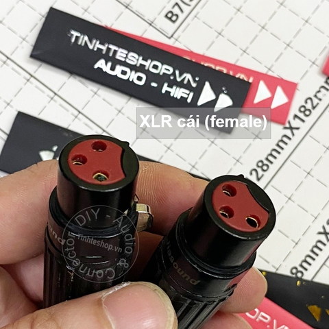 Rắc canon cái ra hoa sen lõi đồng mạ bạc 1 cặp DIY - 2pcs XLR female to lotus female silver plated copper core cable