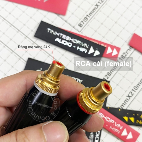 Rắc canon cái ra hoa sen lõi đồng mạ bạc 1 cặp DIY - 2pcs XLR female to lotus female silver plated copper core cable