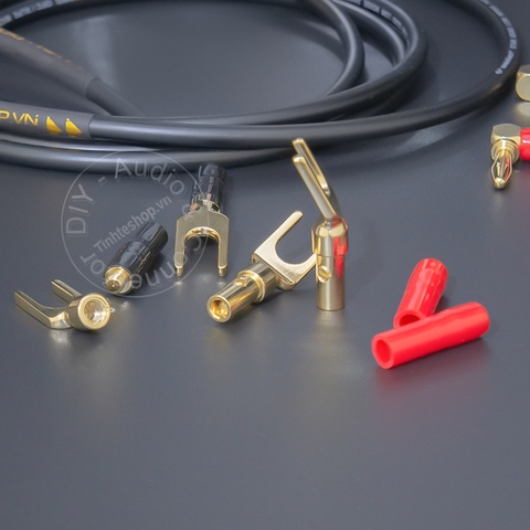 Jack càng cua cho Loa Âm ly 4 chiếc - Y-type audio jack for Speaker or Amplifier terminal