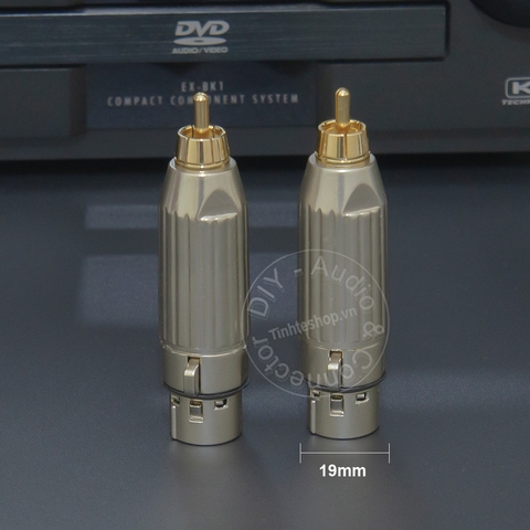 Rắc canon ra hoa sen 2 chiếc - XLR female to RCA male adapter