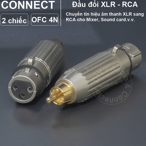 Jack canon sang AV đực DIY 2 chiếc - RCA male to XLR male adapter