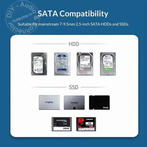 HDD box Orico 2.5 2521-U3 - 2.5" SATA III USB 3.0" portable hard drive case