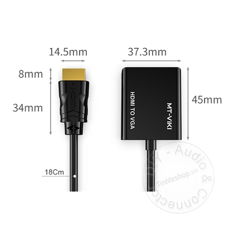 HDMI sang VGA 1080P 20Cm MT-VIKI MT-M02 - HDMI to VGA adapter