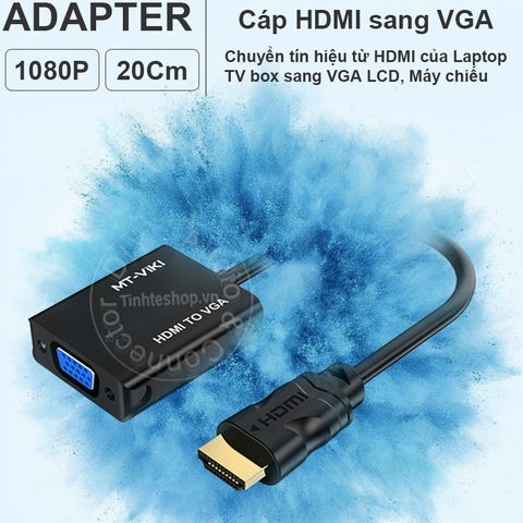 HDMI sang VGA 1080P 20Cm MT-VIKI MT-M02 - HDMI to VGA adapter