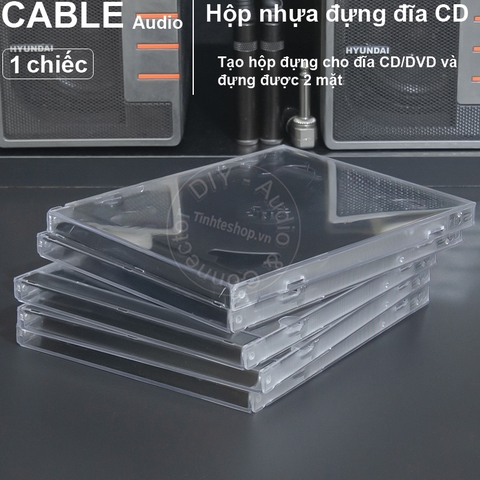 Hộp đựng đĩa CD DVD loại dày 1Cm đựng 2 mặt 1 chiếc - 1 PCS of 1cm . thick plastic CD and DVD box