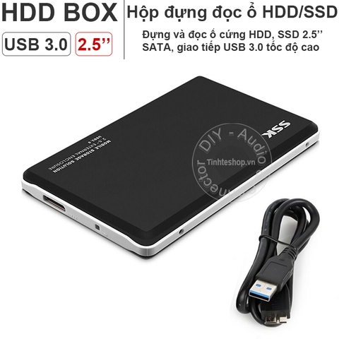Box đọc ổ cứng 2.5 SATA III USB 3.0 SSK HE-V300 HDD box siêu mỏng 12.7mm