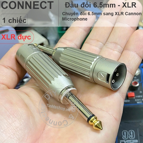 Rắc 6 ly sang canon đực - 6.3mm to XLR male adapter