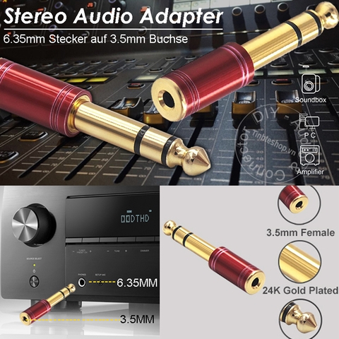 Jack 6.5 sang 3.5 1 chiếc - 6.5mm male to 3.5mm female adapter