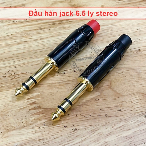 Jack 6 ly stereo 2 vạch cho bạn tự làm cáp âm thanh cho Loa kiểm âm Mixer DAC - 6.35mm 3-pole TRS audio plug
