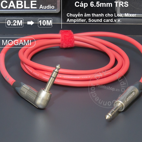 Dây balanced 6.5mm TRS cắm cho Mixer Sound card Loa kiểm âm - DIY 6.35mm stereo cable MOGAMI 2549