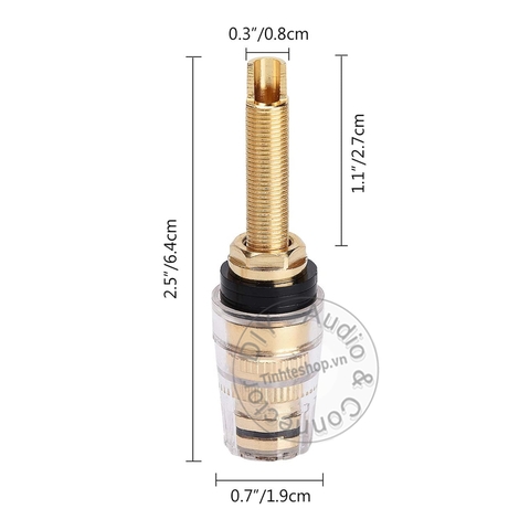Cọc loa bắp chuối chuôi dài 4 chiếc - Banana plug socket connector