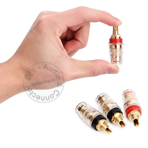 Cọc loa bắp chuối đa năng chân ngắn cỡ lớn 4 chiếc - Audio banana female plug