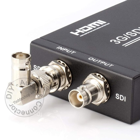 Jack BNC đực cái vuông góc - BNC SDI male to female 90 degree square head