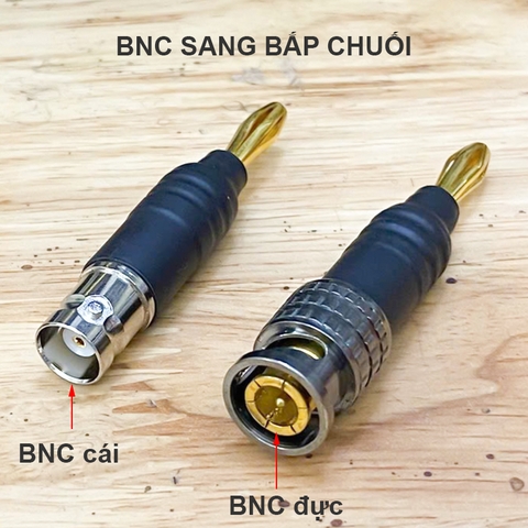 Jack BNC đực sang bắp chuối dùng cho máy hiện sóng - BNC male to banana plug