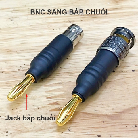 Jack BNC đực sang bắp chuối dùng cho máy hiện sóng - BNC male to banana plug