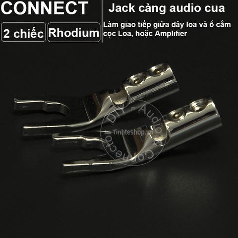 2 chiếc - Jack âm thanh càng cua chữ Y Jack gài Loa Âm ly đồng mạ rhodium
