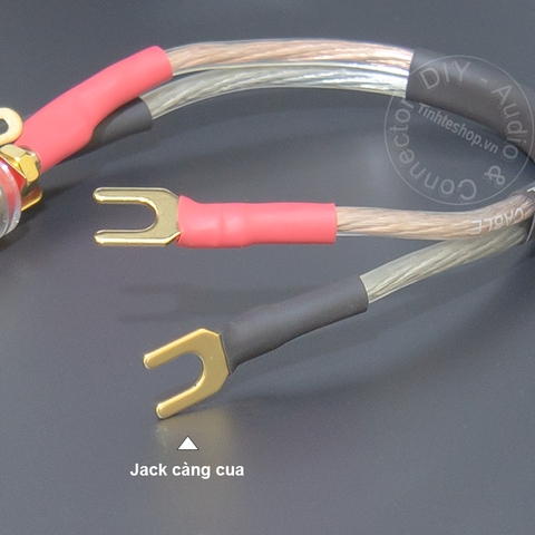 Càng cua sang bắp chuối 1 vế 0.1 đến 1 mét - DIY jack Y to banana socket