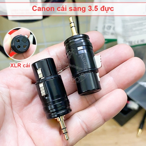 Jack canon sang 3.5 balanced cắm micro không dây cho mixer - XLR female to 1/8