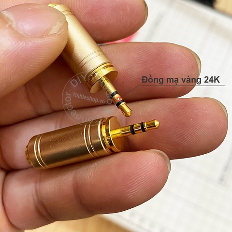 Jack 2.5 sang 3.5 stereo DAI.SEI D-AP2634 - 24K gold plated copper 2.5mm to 3.5mm stereo audio converter