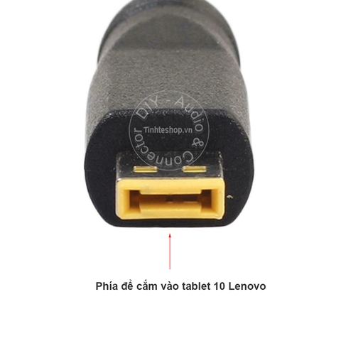 Jack đổi từ chân tròn sang chân dẹt Lenovo Tablet 10 - 5.5x2.1mm sang 7.5x2.8mm Lenovo ThinkPad 10 Helix 2