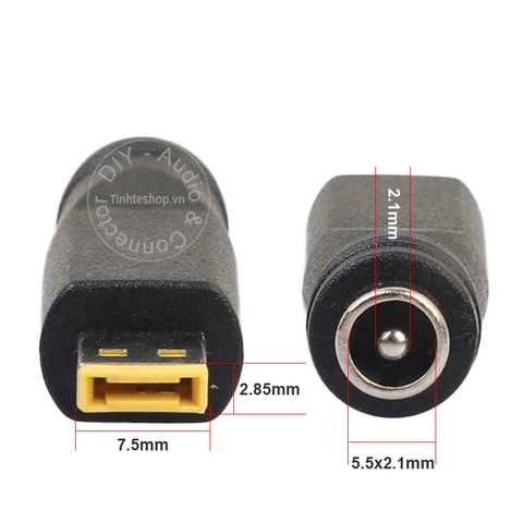 Jack đổi từ chân tròn sang chân dẹt Lenovo Tablet 10 - 5.5x2.1mm sang 7.5x2.8mm Lenovo ThinkPad 10 Helix 2