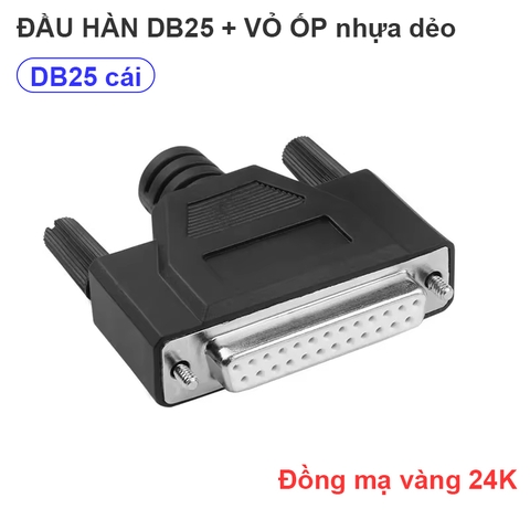 Jack hàn DB25 cái vỏ ốp nhựa dẻo -  Soldering Jack with Flexible Plastic Housing