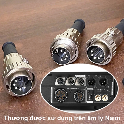Đầu DIN5 180 độ khóa ren cho âm ly Naim NAC 332 Naim Audio Nait 5Si Naim NDX