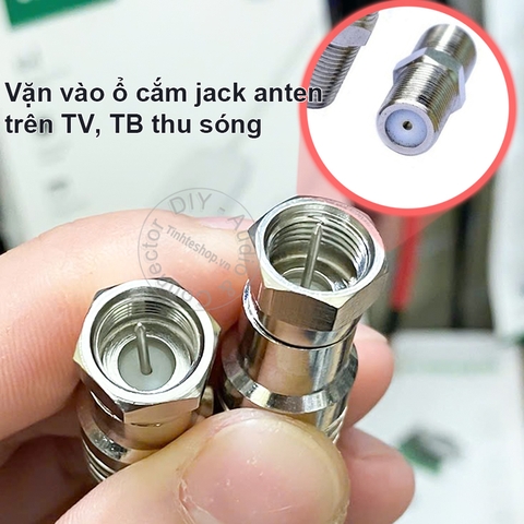 Đầu bấm jack anten F5 cho cáp RG11 - RG11 cable TV antenna plug