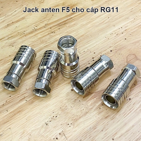 Đầu bấm jack anten F5 cho cáp RG11 - RG11 cable TV antenna plug