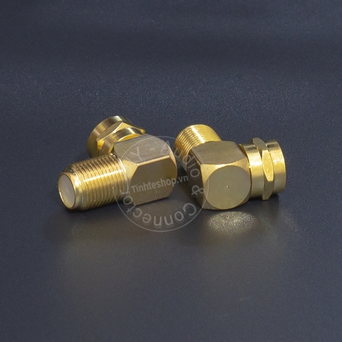 Đầu cắm F5 cho anten TV Đầu thu Truyền hình mặt đất kèm chuôi vặn - F5 male - female connector