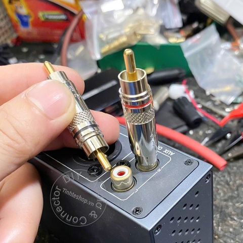 Đầu nối RCA đực sang đực 1 chiếc - Analog audio video cable bridge