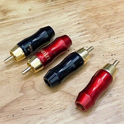 Đầu hàn cổng hoa sen đồng mạ vàng 24K Liton - DIY RCA audio cable plug
