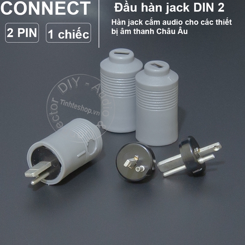 Jack loa Châu Âu DIN2 - 2 pin speaker plug