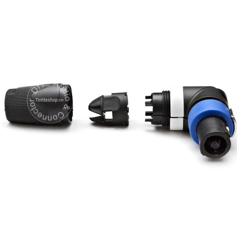 Jack cắm loa speakon cong vuông góc 1 chiếc - 4 Pole Right Angle Speakon