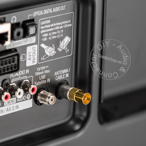 Đầu nối anten TV Đầu DVB T2 đực sang đực - RF male connector