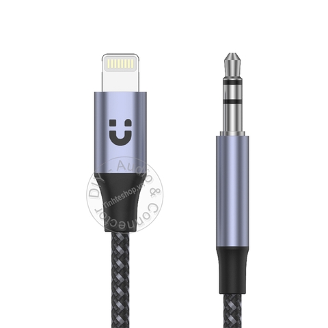 Cáp từ iPhone iPad sang 3.5mm 1 mét Unitek M1209A - Lighthtning to AUX DAC 16bit 48KHz cable