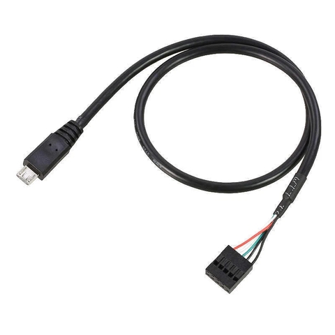 9 Pin USB Motherboard Female Header to Micro USB - Cáp chuyển IDC 2.54 9pin USB 2.0 sang micro USB
