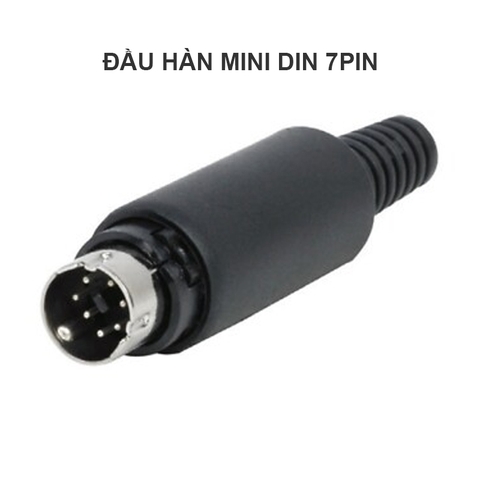 Jack hàn mini DIN 7 đực cho máy CNC PLC - 7-pin male mini DIN solder plug for communication with automation programming devices.