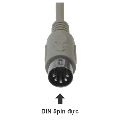 PS2 Keyboard to AT Converter - 6 pin Mini Din F to 5 pin Male - Dây mini DIN 5pin cái sang DIN 5pin đực