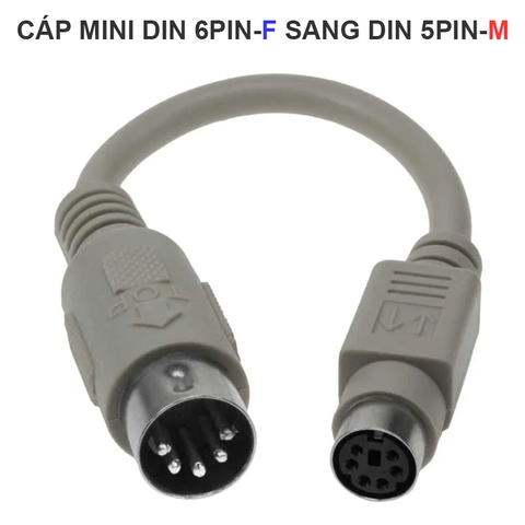 PS/2 to AT Keyboard Adapter (Mini Din 6 Male to Din 5 Female)