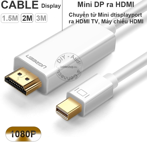 Cáp Mini displayport sang HDMI 1080P Ugreen MD101 - Thunderbolt 2 to HDMI cable full HD 1080p