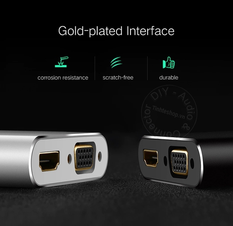 Thunderbolt 2 ra HDMI + VGA Ugreen MD115 20421 - Mini Displayport to HDMI VGA 4K