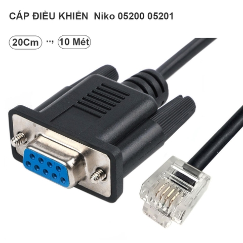 Cáp dữ liệu lập trình điều khiển cho Niko 05200 05201, RS232 female to RJ12 6P6C